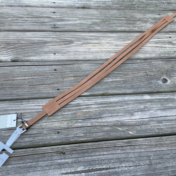 LODIS Belt Leather Brown 3 strand Women Waistband - Picture 7 of 10